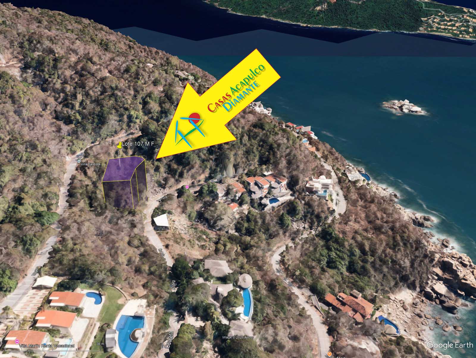 Terreno Brisas del Marqués Manzana F Lote 107 - Ubicación satelital y entorno 9